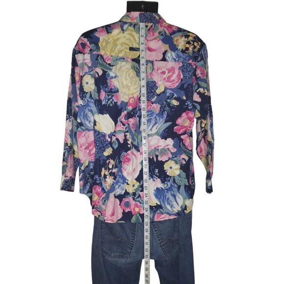 Sheplers Button Down Shirt Women Sz L Vintage Rn 34216 Western Floral - Picture 3 of 6